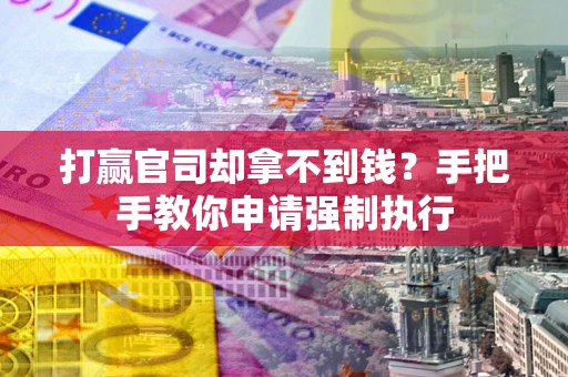 武汉打赢官司却拿不到钱？手把手教你申请强制执行