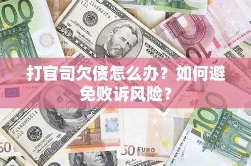 武汉打官司欠债怎么办？如何避免败诉风险？