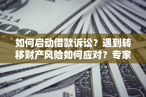武汉如何启动借款诉讼？遇到转移财产风险如何应对？专家解局支招