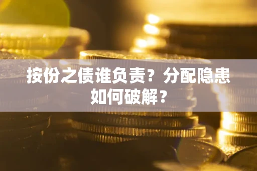 武汉按份之债谁负责？分配隐患如何破解？