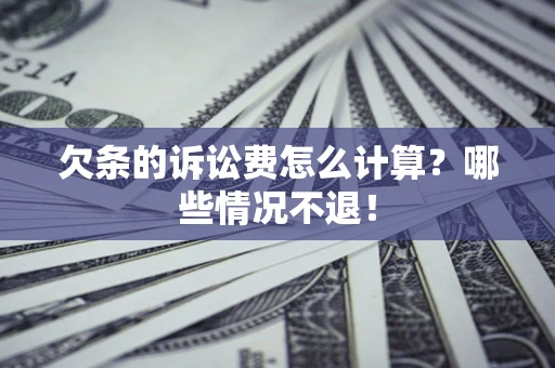 武汉欠条的诉讼费怎么计算？哪些情况不退！