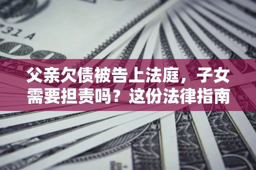 武汉父亲欠债被告上法庭，子女需要担责吗？这份法律指南必须看完
