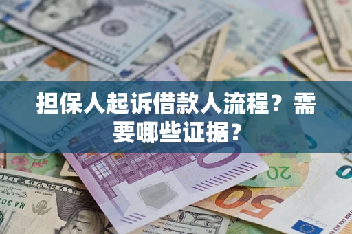 武汉担保人起诉借款人流程？需要哪些证据？