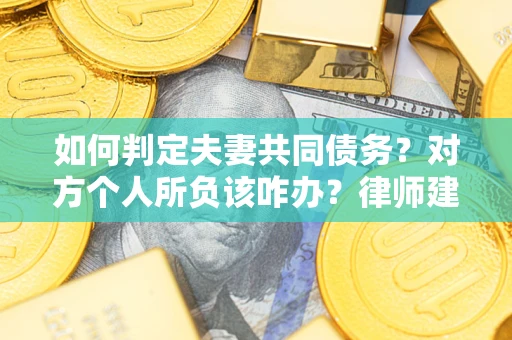 武汉如何判定夫妻共同债务？对方个人所负该咋办？律师建议