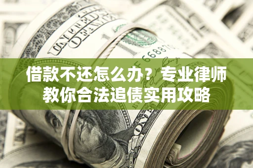 武汉借款不还怎么办？专业律师教你合法追债实用攻略